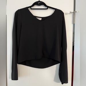 ARITZIA Babaton Black Long Sleeve Blouse S